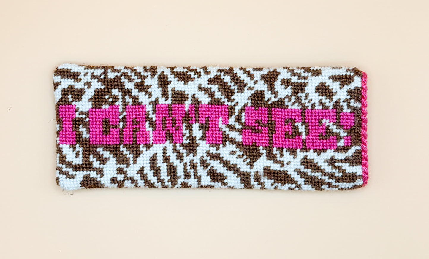 I Can't See Eyeglass Case Canvas