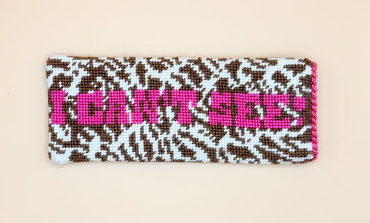 I Can't See Eyeglass Case Canvas